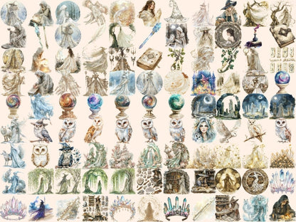 Ivory Witches Watercolor Clipart fairy clipart - Wonders Artist