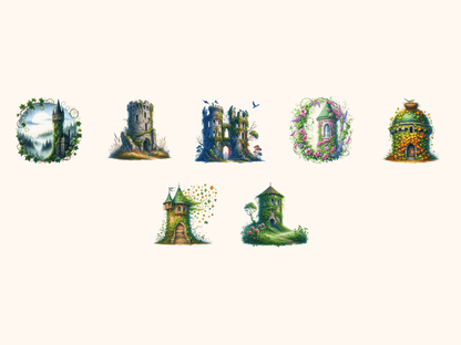 Ivy Towers Clipart All Bundles Clipart Line Art - WondersArtist