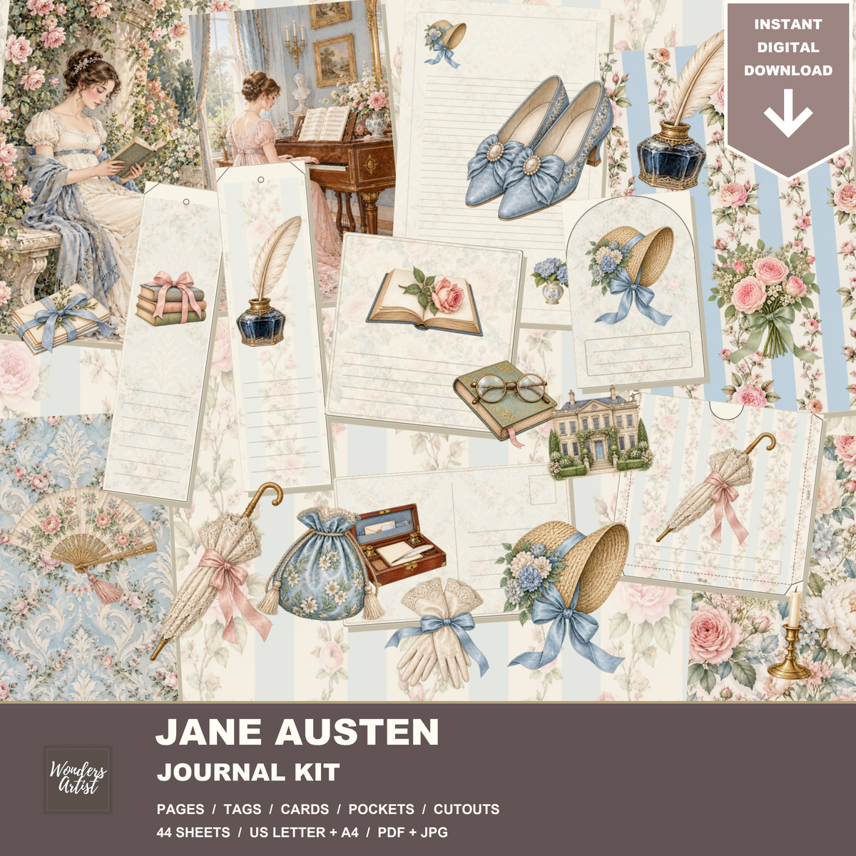 Jane Austen Journal Kit — complete kit