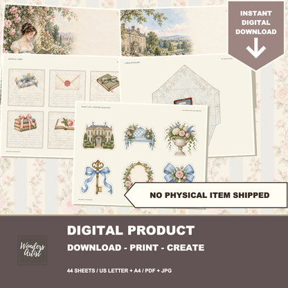 Jane Austen Journal Kit — digital product notice