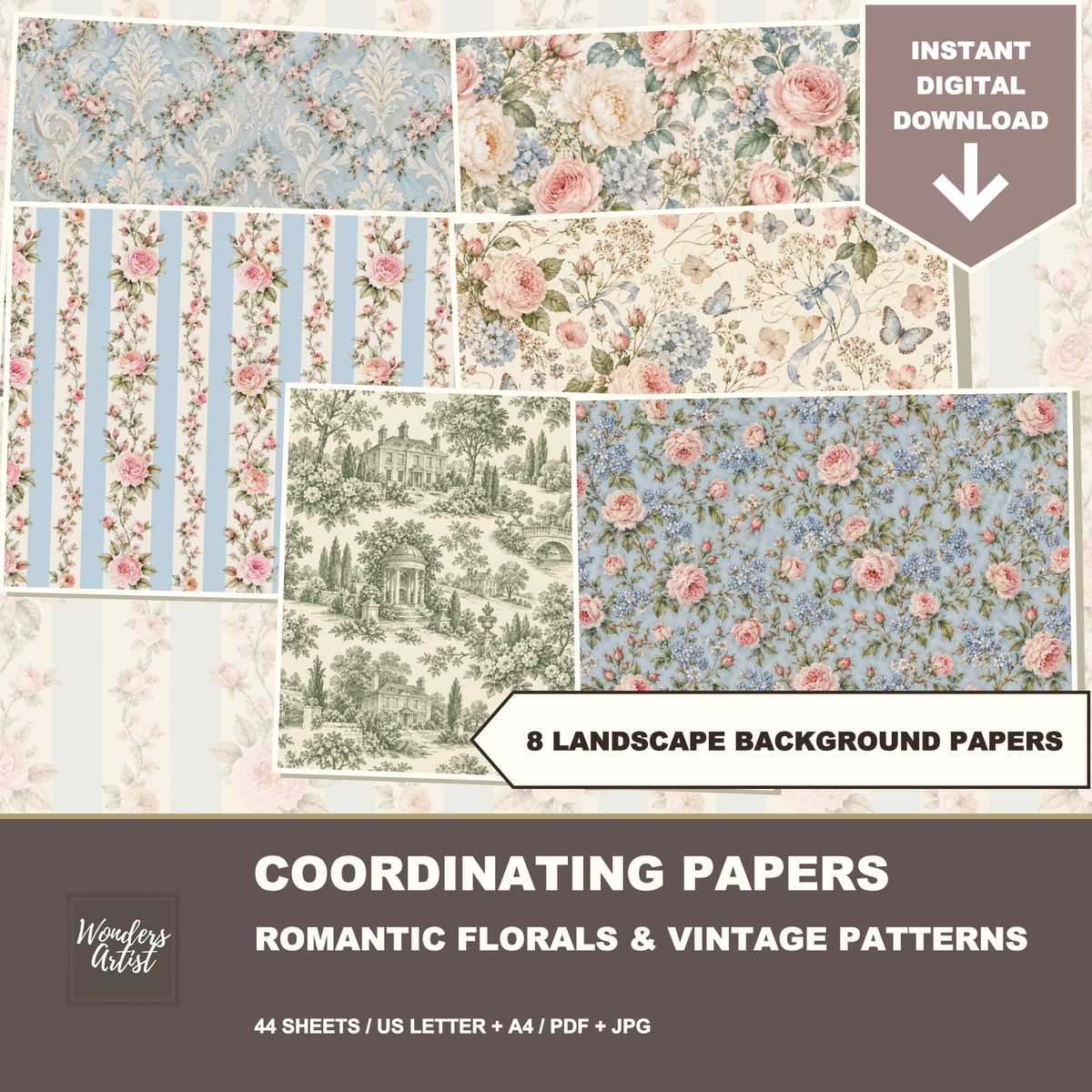 Jane Austen Journal Kit — coordinating papers