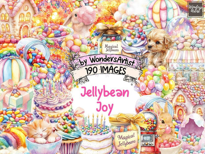 Jellybean Joy Watercolor Clipart candy clipart - Wonders Artist