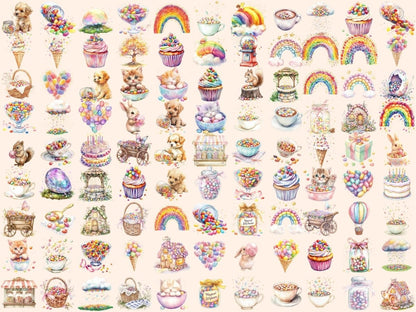 Jellybean Joy Watercolor Clipart candy clipart - Wonders Artist