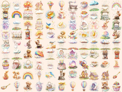 Jellybean Joy Watercolor Clipart candy clipart - Wonders Artist