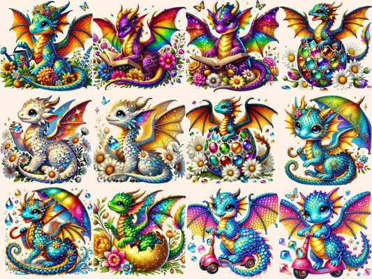 보석 드래곤 클립아트