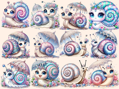 Jewelry Snails Clipart Cute snail art - Wonders Artist