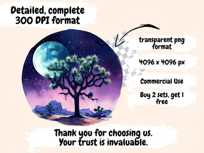 Joshua Trees Watercolor Clipart california clipart - Wonders Artist