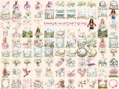 Journals of Spring Watercolor Clipart floral clipart floral graphics floral watercolor - WondersArtist