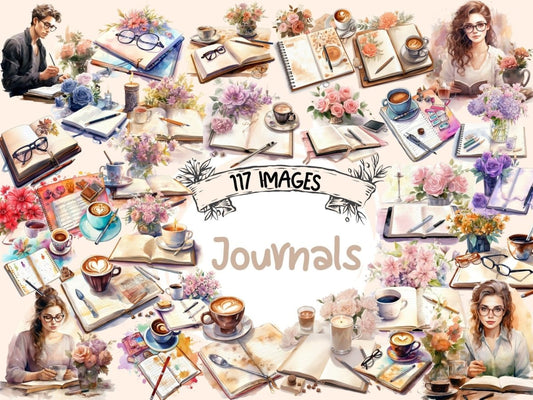 Journals Watercolor Clipart book clipart - Wonders Artist