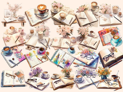 Journals Watercolor Clipart book clipart - Wonders Artist