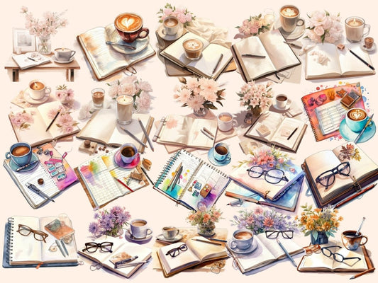 Кліпарт акварельних журналів