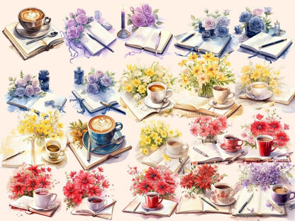 Journals Watercolor Clipart book clipart - Wonders Artist