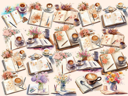 Journals Watercolor Clipart book clipart - Wonders Artist