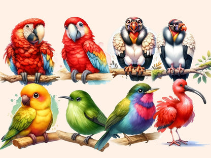 Jungle Birds Clipart birds clipart - Wonders Artist
