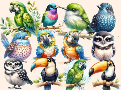 Jungle Birds Clipart birds clipart - Wonders Artist