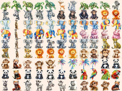 Jungle Safari Watercolor Clipart African Safari - Wonders Artist