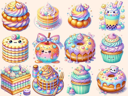 Kawaii Pastel Desserts Clipart cupcake png - Wonders Artist