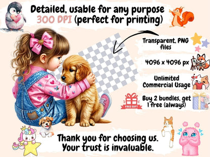 Kids & Dogs (P1) Clipart canine fun graphics - Wonders Artist