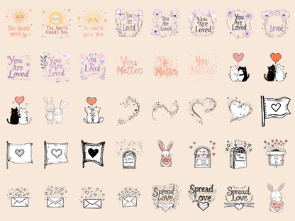 Kindness Club Cardmaking Clipart All Bundles Cardmaking Clipart - WondersArtist