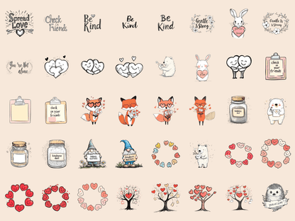 Kindness Club Cardmaking Clipart All Bundles Cardmaking Clipart - WondersArtist