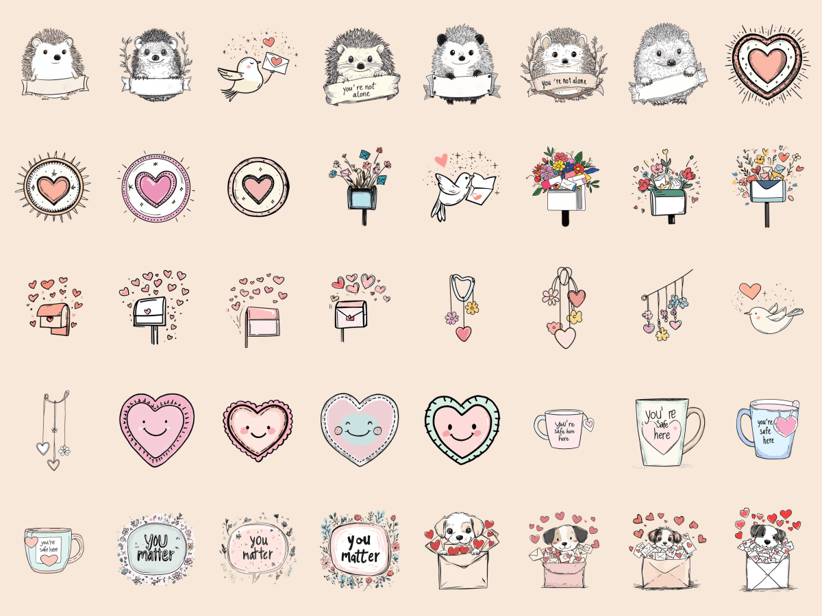 Kindness Club Cardmaking Clipart All Bundles Cardmaking Clipart - WondersArtist