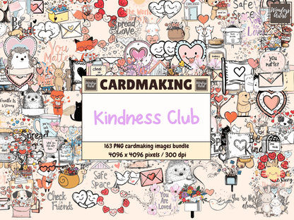 Kindness Club Cardmaking Clipart All Bundles Cardmaking Clipart - WondersArtist