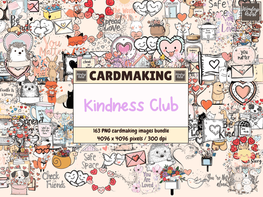 Kindness Club Cardmaking Clipart All Bundles Cardmaking Clipart - WondersArtist