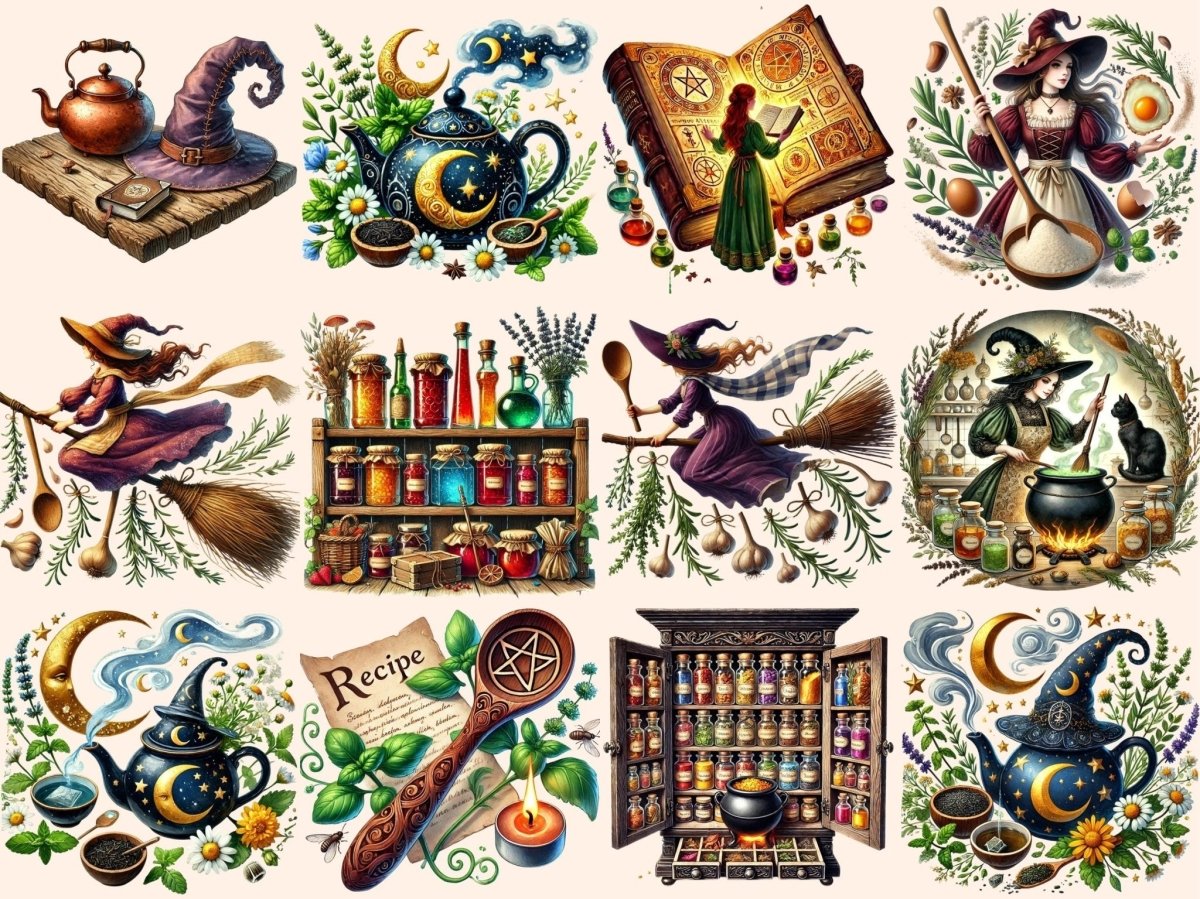 Kitchen Witches Clipart cooking magic art - Wonders Artist