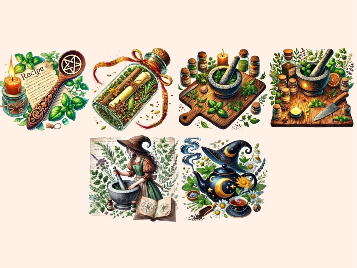 Kitchen Witches Clipart cooking magic art - Wonders Artist