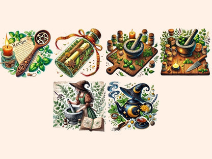 Kitchen Witches Clipart cooking magic art - Wonders Artist