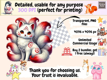 Kitsune Clipart fantasy fox png - Wonders Artist