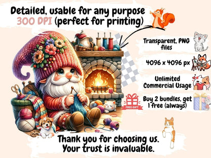 Knitting Gnomes Clipart cartoon gnomes - Wonders Artist