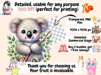 Koalas Clipart Baby Koala Art - Wonders Artist