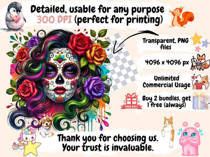 La Catrina Clipart Catrina Designs - Wonders Artist