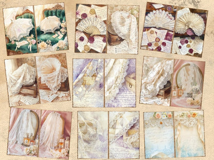 Lace Patterns & Textures Journal Pages (P1) Antique Lace Pages - Wonders Artist