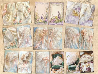 Lace Patterns & Textures Journal Pages (P1) Antique Lace Pages - Wonders Artist