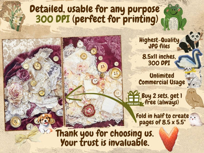 Lace Patterns & Textures Journal Pages (P3) Antique Lace Pages - Wonders Artist