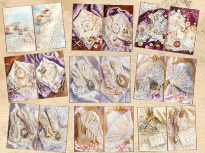 Lace Patterns & Textures Journal Pages (P3) Antique Lace Pages - Wonders Artist