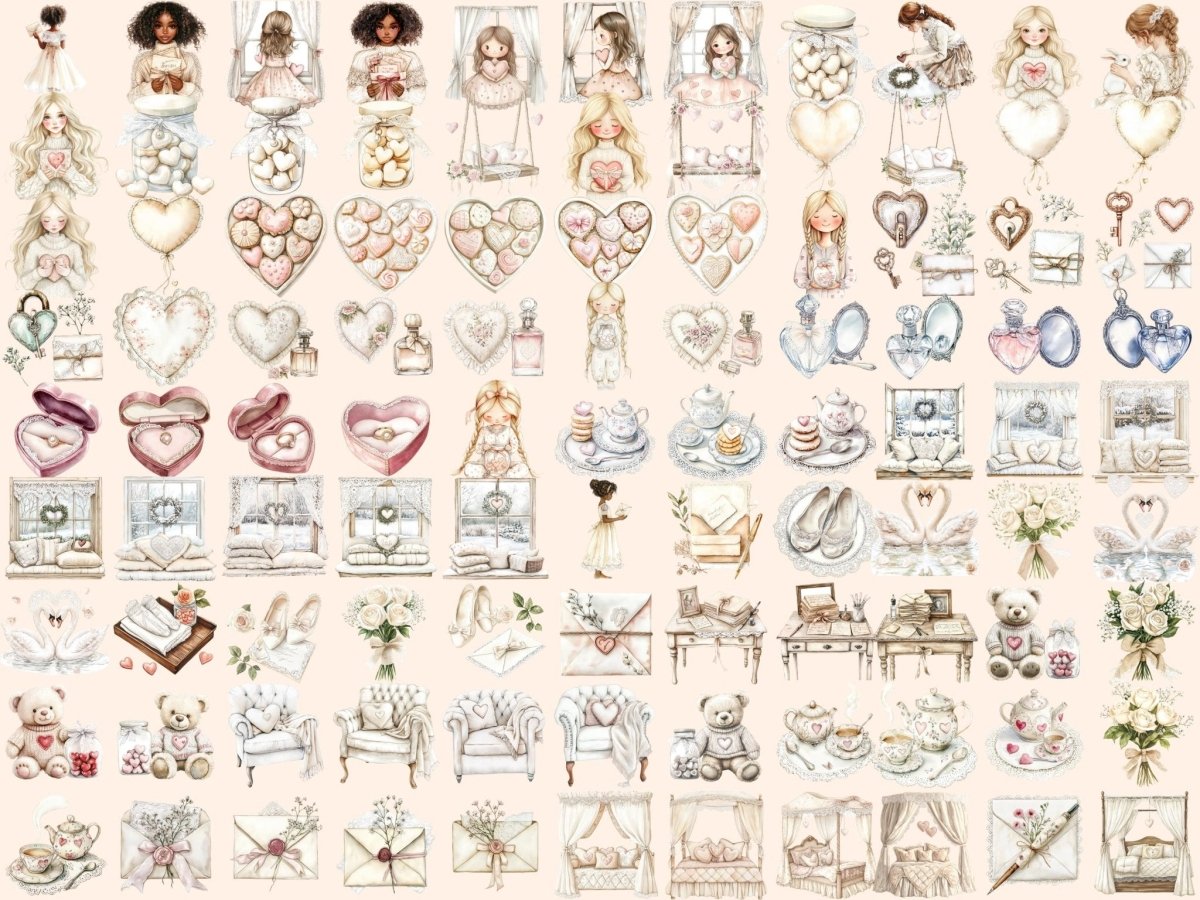 Lace & Romance Watercolor Clipart delicate lace png elegant lace png floral lace clipart - WondersArtist