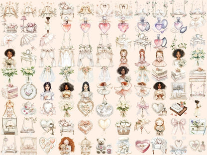 Lace & Romance Watercolor Clipart delicate lace png elegant lace png floral lace clipart - WondersArtist