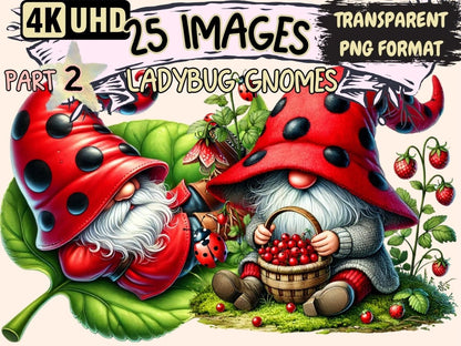 Ladybug Gnomes (P2) Clipart bug theme clipart - Wonders Artist