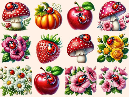 Ladybugs Clipart bug illustrations - Wonders Artist