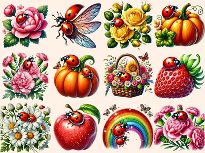 Ladybugs Clipart bug illustrations - Wonders Artist