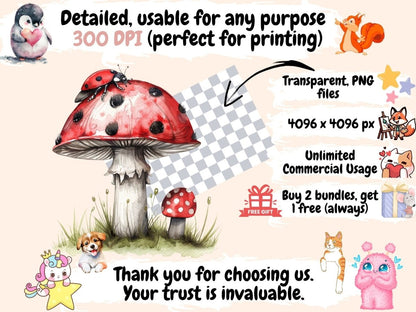 Ladybugs Watercolor Clipart Cartoon Ladybugs - Wonders Artist