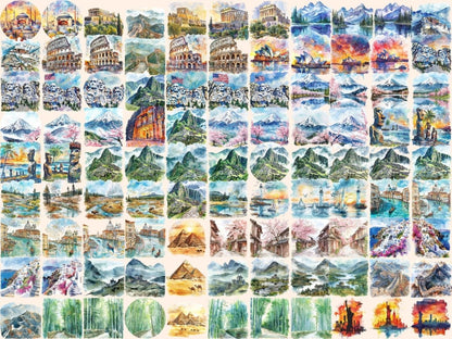 Landmarks Watercolor Clipart international travel - Wonders Artist