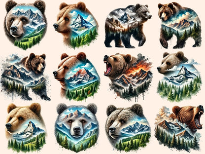 Landscape Bears (P2) Clipart Bear design - Wonders Artist