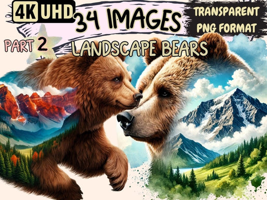 Landscape Bears (P2) Clipart Bear design - Wonders Artist