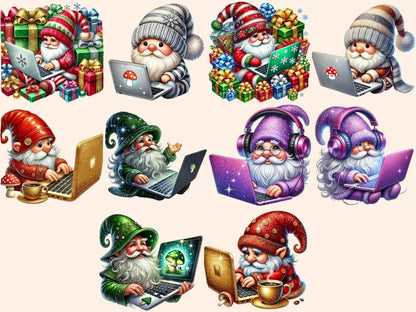 Laptop Gnomes Clipart Computer Gnomes - Wonders Artist