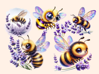 Lavender Bees Clipart bee clipart - Wonders Artist