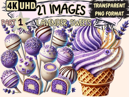 Lavender Sweets Clipart botanical sweets - Wonders Artist